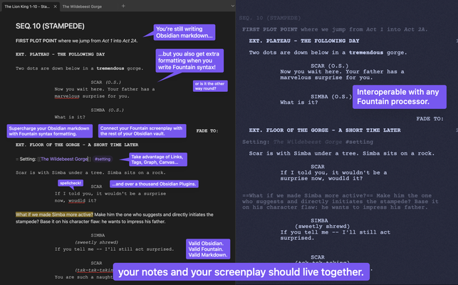 Image showcasing Fountain Editor